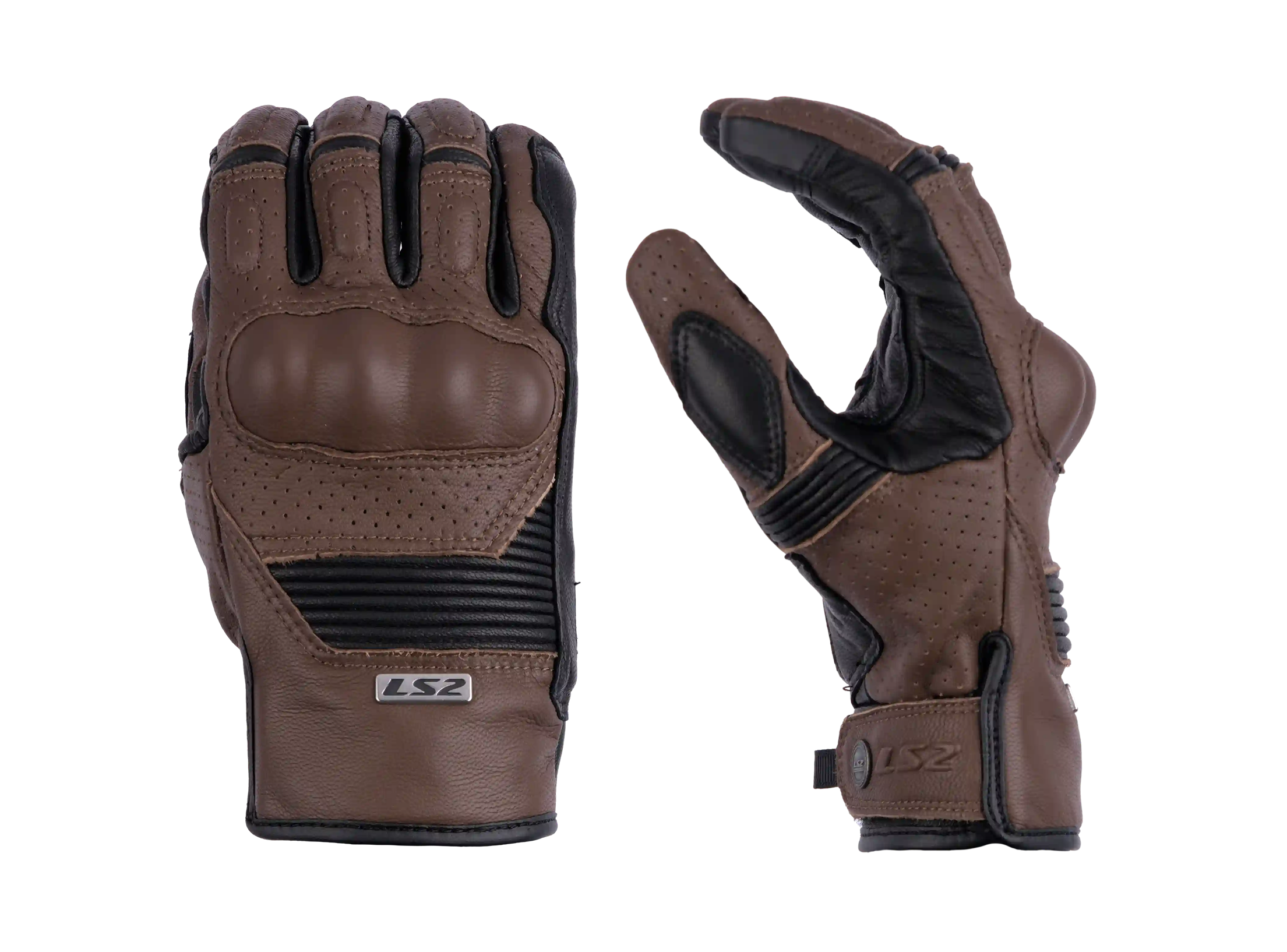 GUANTES LS2 HOMBRE DUSTER MARRON/NEGRO